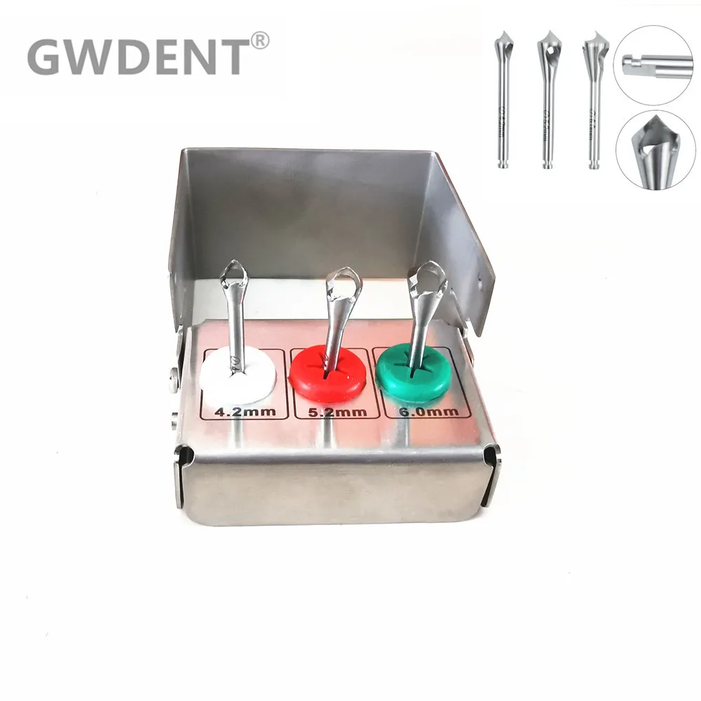 3Pcs Dental Planting Drill Implant Drill Set