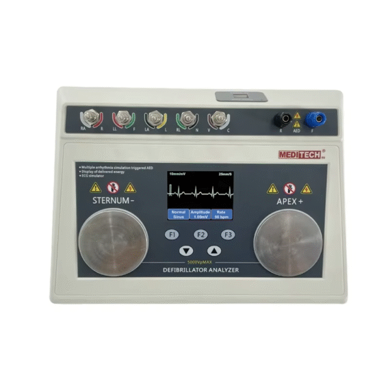 Portable defibrillator tester