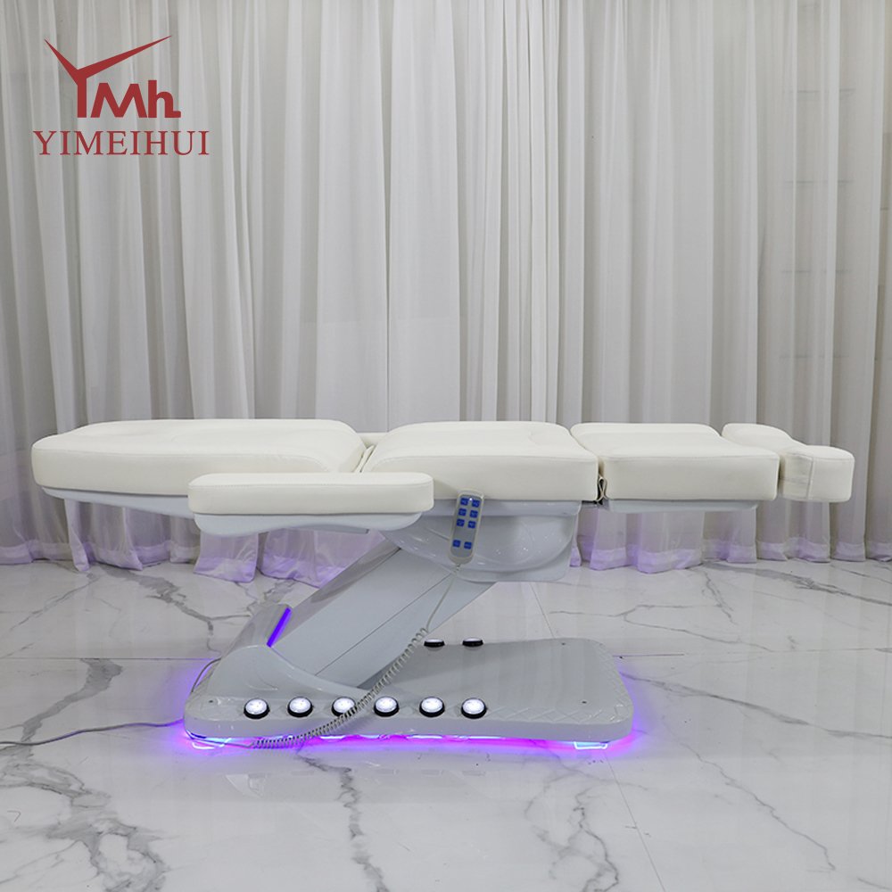 3-Motor Electric Beauty Bed Chair Flat Position with RGB LED Base - Buy in Pakistan