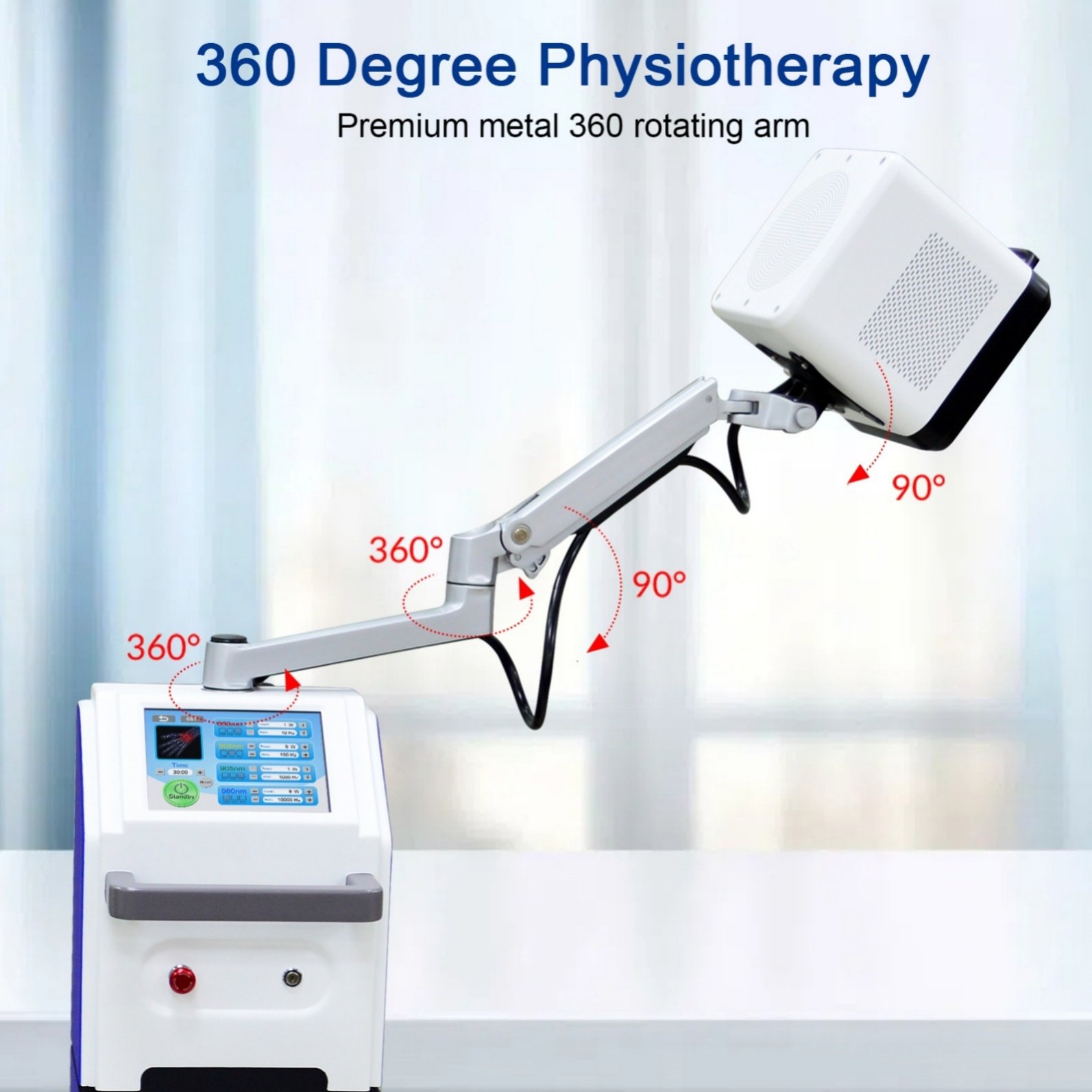 Class 4 Laser Therapy Machine (2) Class 4 Laser Therapy Machine 360 degree rotating arm for physiotherapy Pakistan