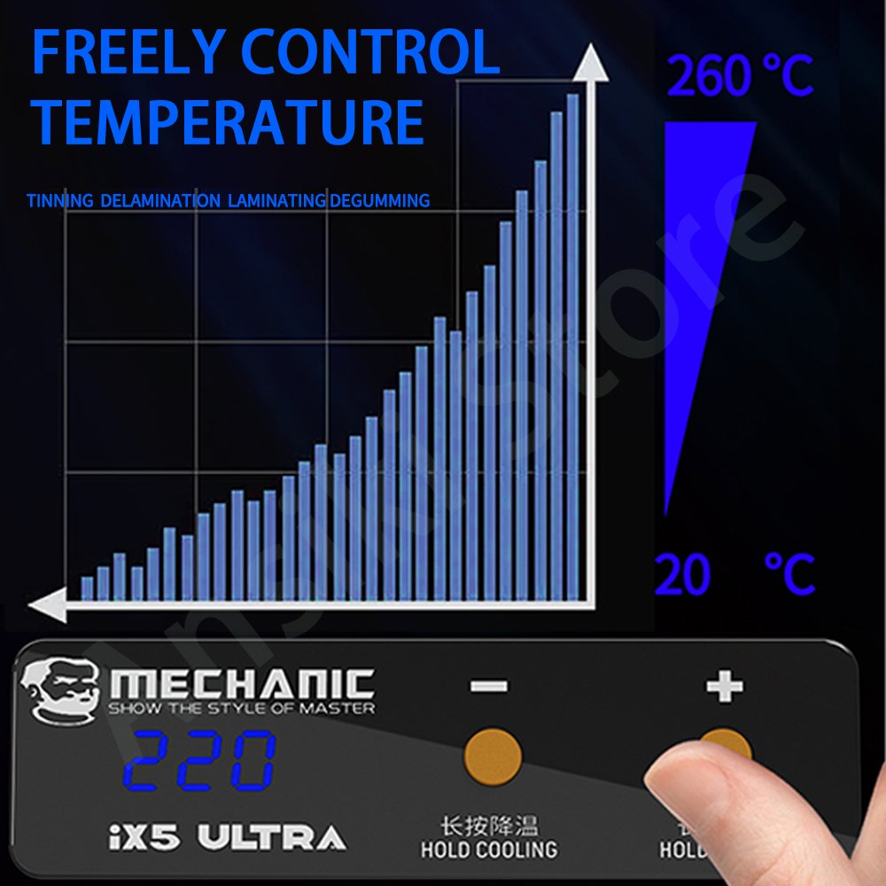 MECHANIC iX5 Heating Platform – Reballing Tool Pakistan MECHANIC iX5 Ultra Preheater temperature control 20 to 260 degrees Pakistan