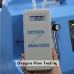 Smart Oxygen Analyzer testing flow rate on oxygen concentrator Pakistan