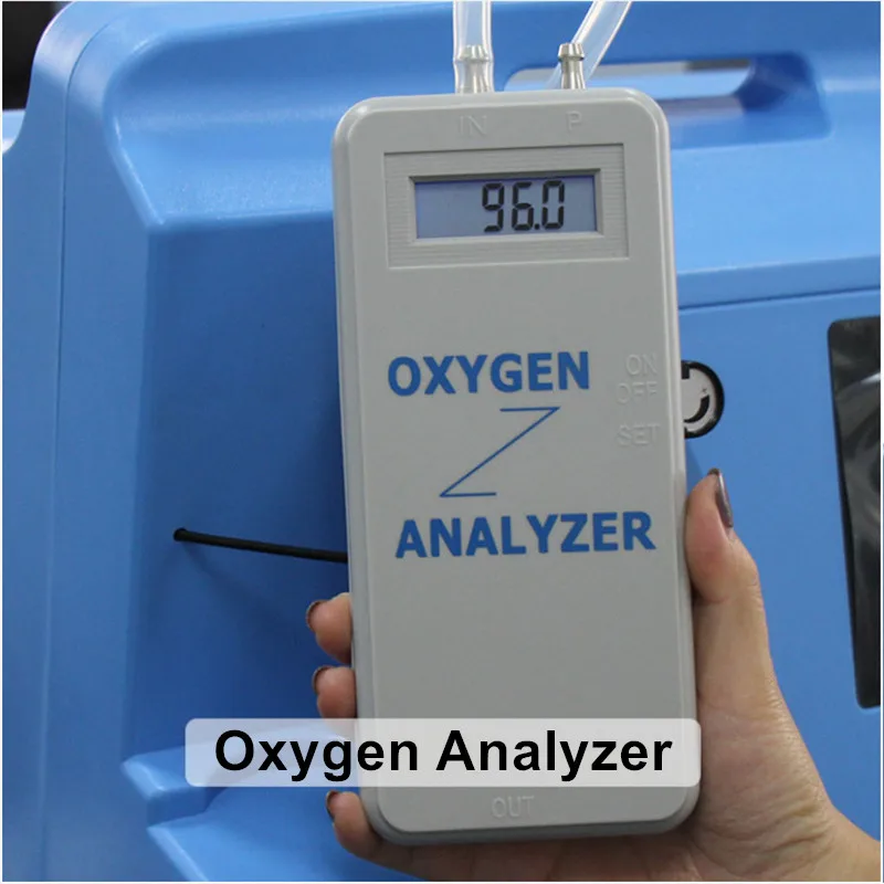 Smart Oxygen Analyzer displaying 96 percent oxygen purity reading Pakistan